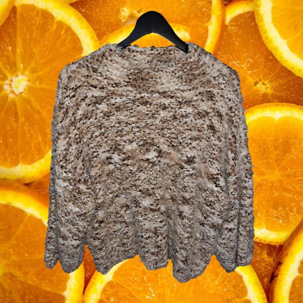 Ruby Rd Brown and‎ White Marled Sweater Size XL